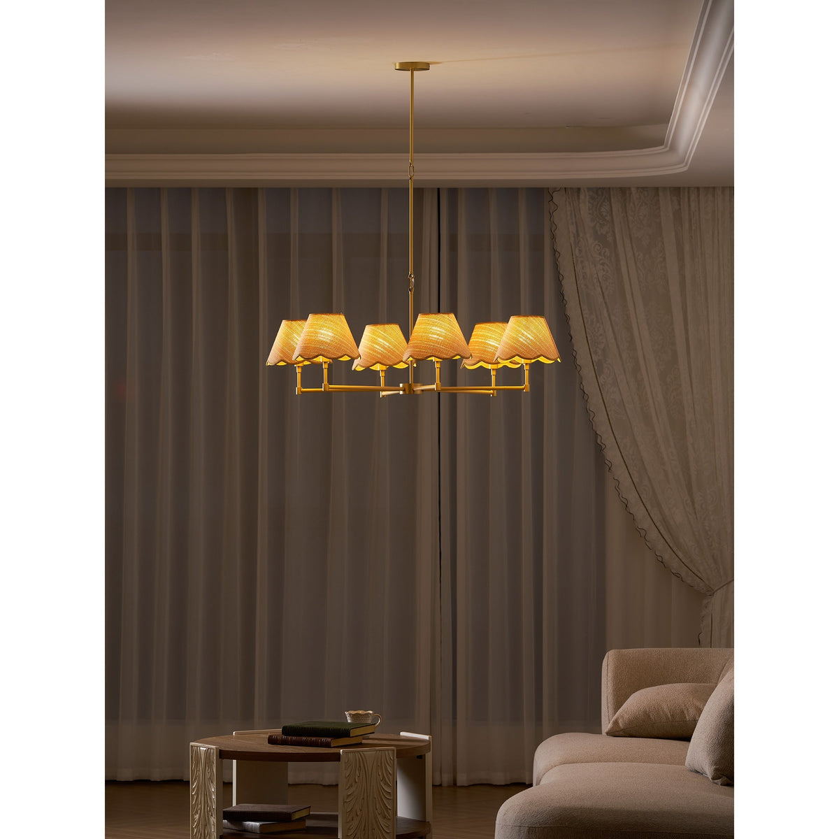 Piko Rattan Chandelier