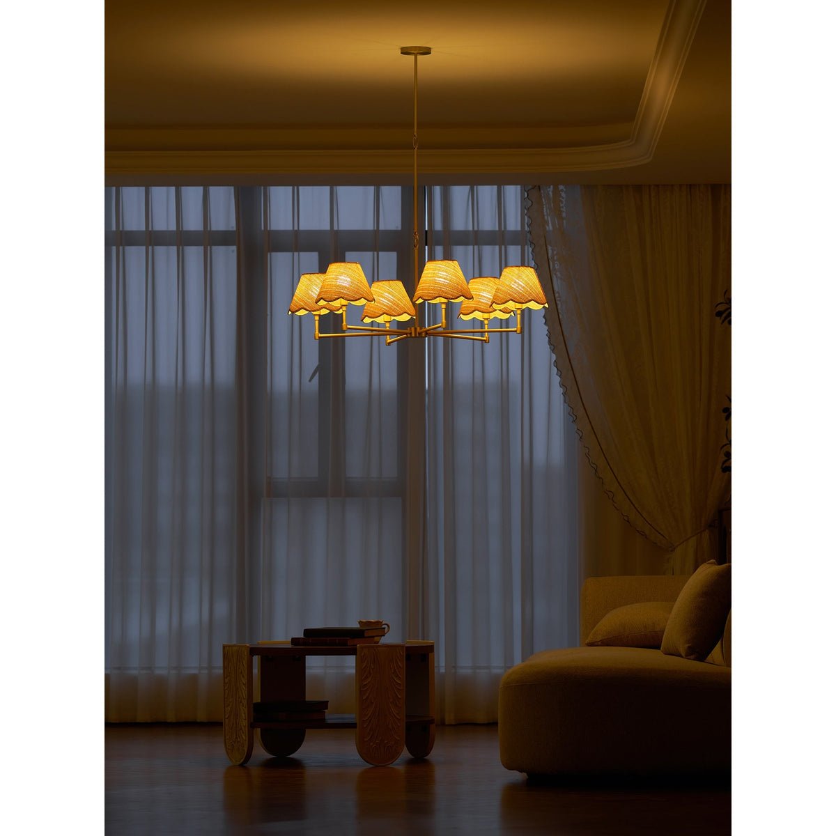 Piko Rattan Chandelier