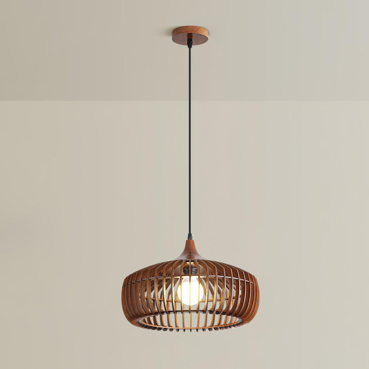 Lixu Wooden Retro Pendant Lamp