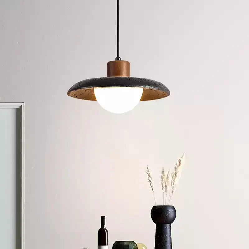 Podve Black Travertine Minimalist Pendant Light