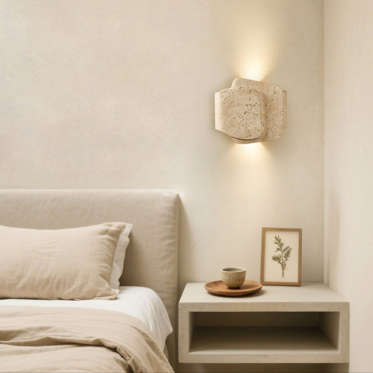 Qirven Travertine Wall Light