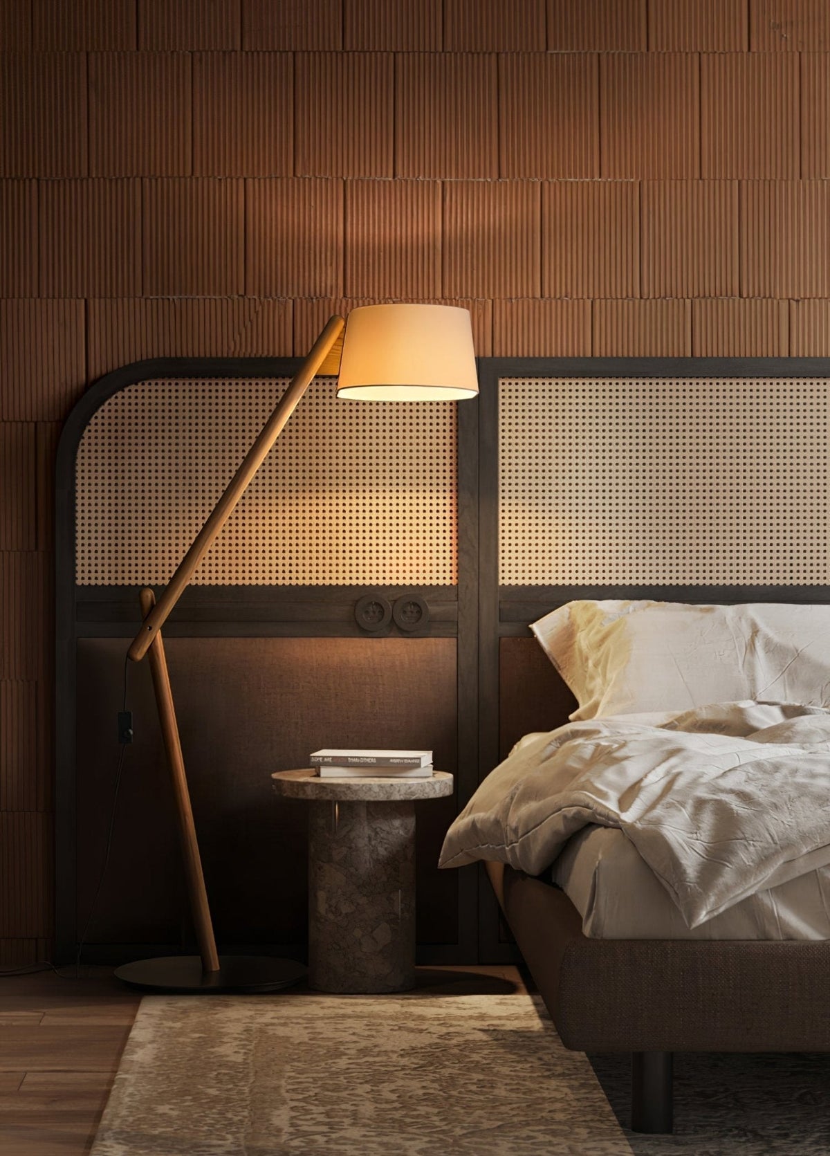 Cethar Scandinavian Fabric Floor Lamp