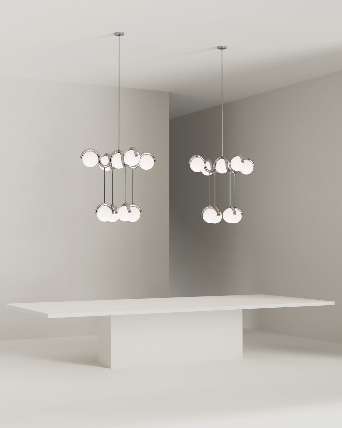 Eurvinen Creativity Elegance Art Brass Glass Chandelier