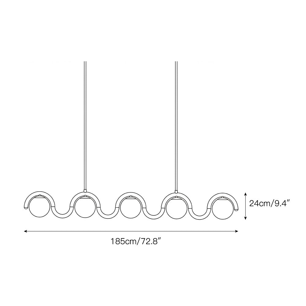 Bedo Linear Ball Pendant Light