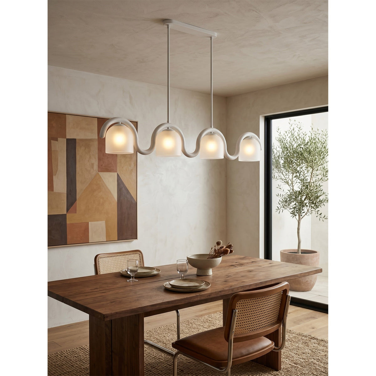 Lenox Linear Glass Chandelier