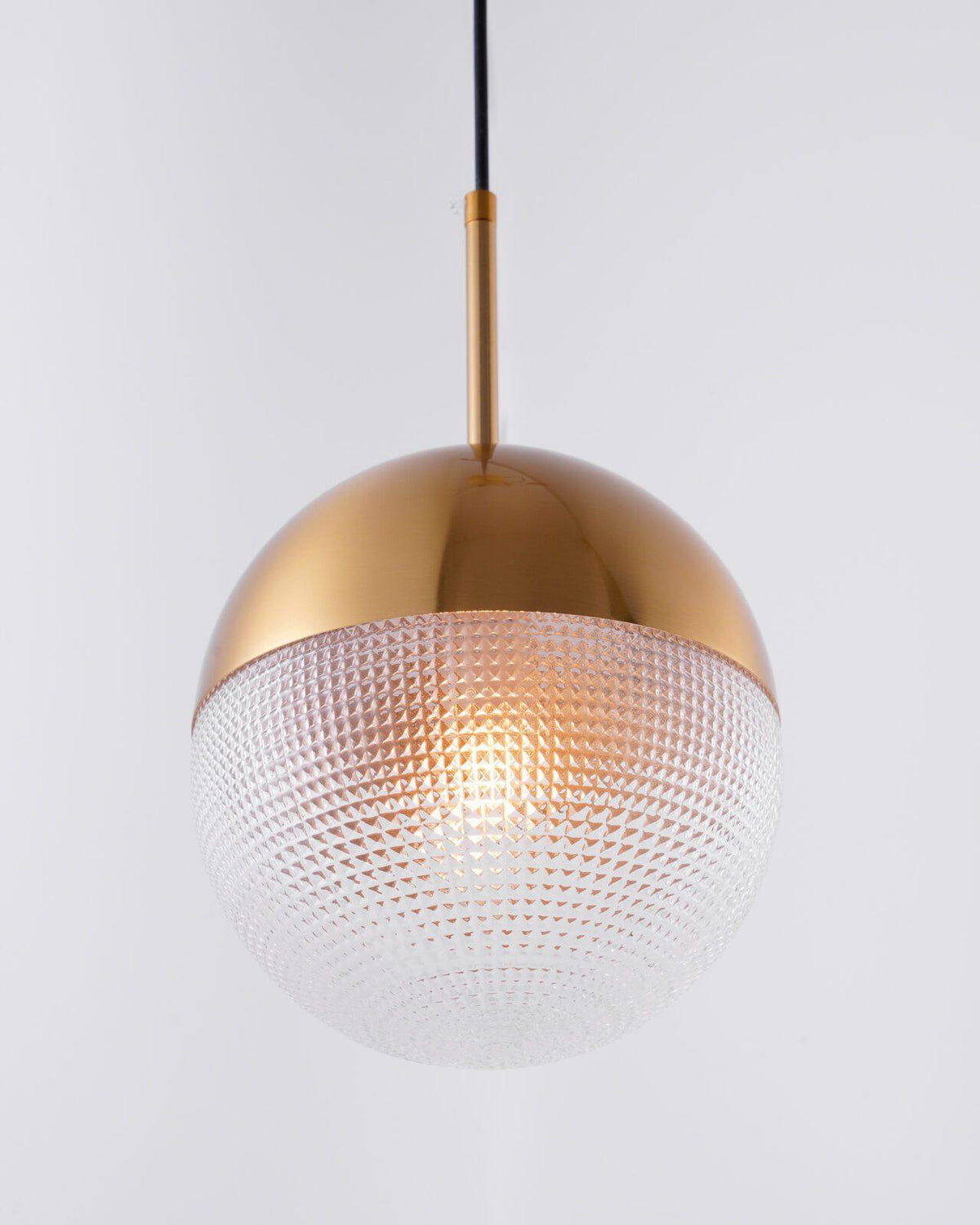 Kevelo Pendant Lamp Brass Glass Modern