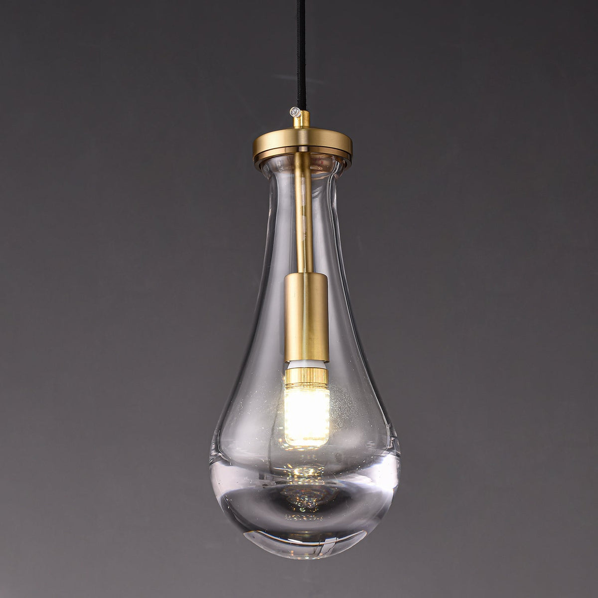 Votheor Modern Minimalist Brass Glass Pendant Lamp