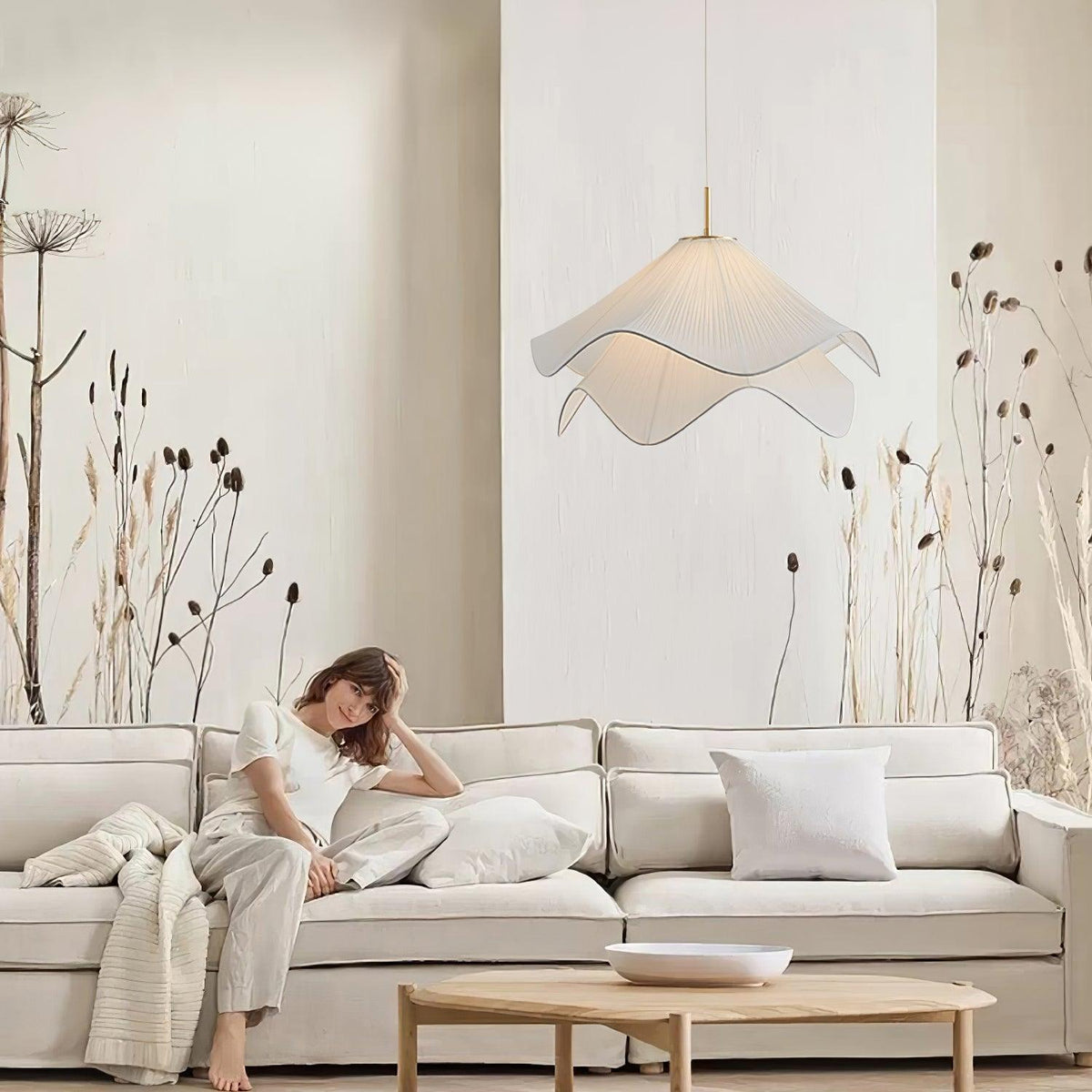 Evanel Fabric Artistic Pendant Light