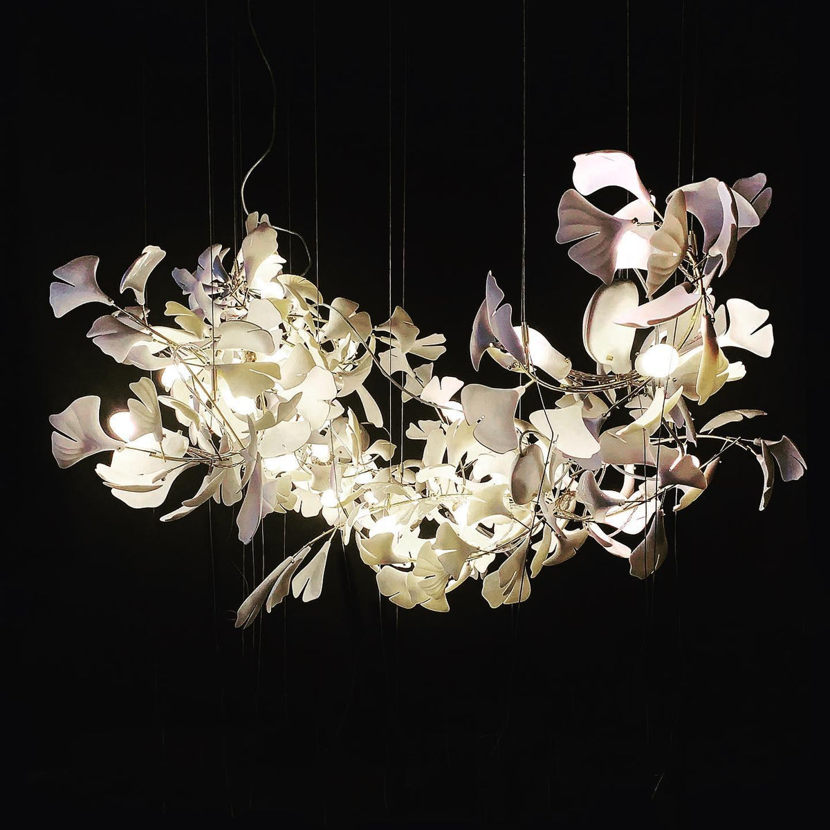 Ayla Chandelier Gingko Petal Ceramic