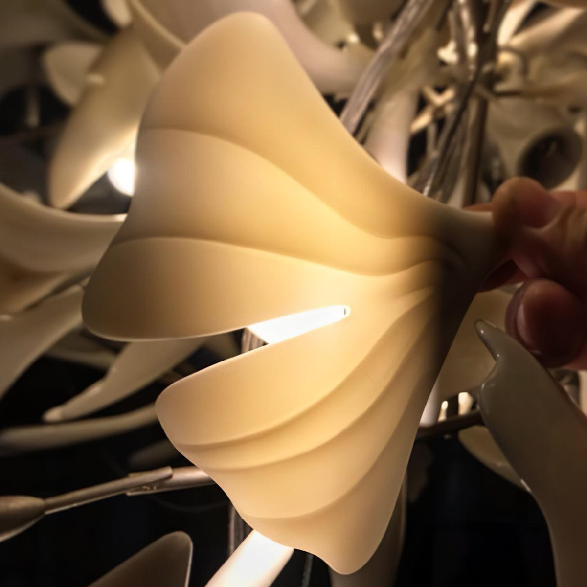 Ayla Chandelier Gingko Petal Ceramic