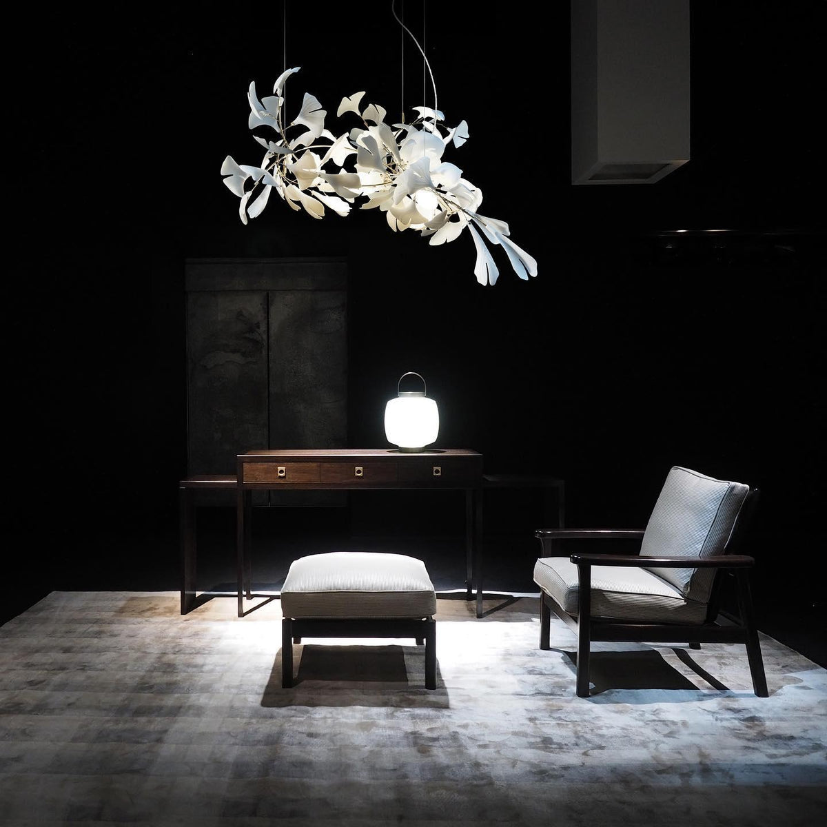 Ayla Chandelier Gingko Petal Ceramic