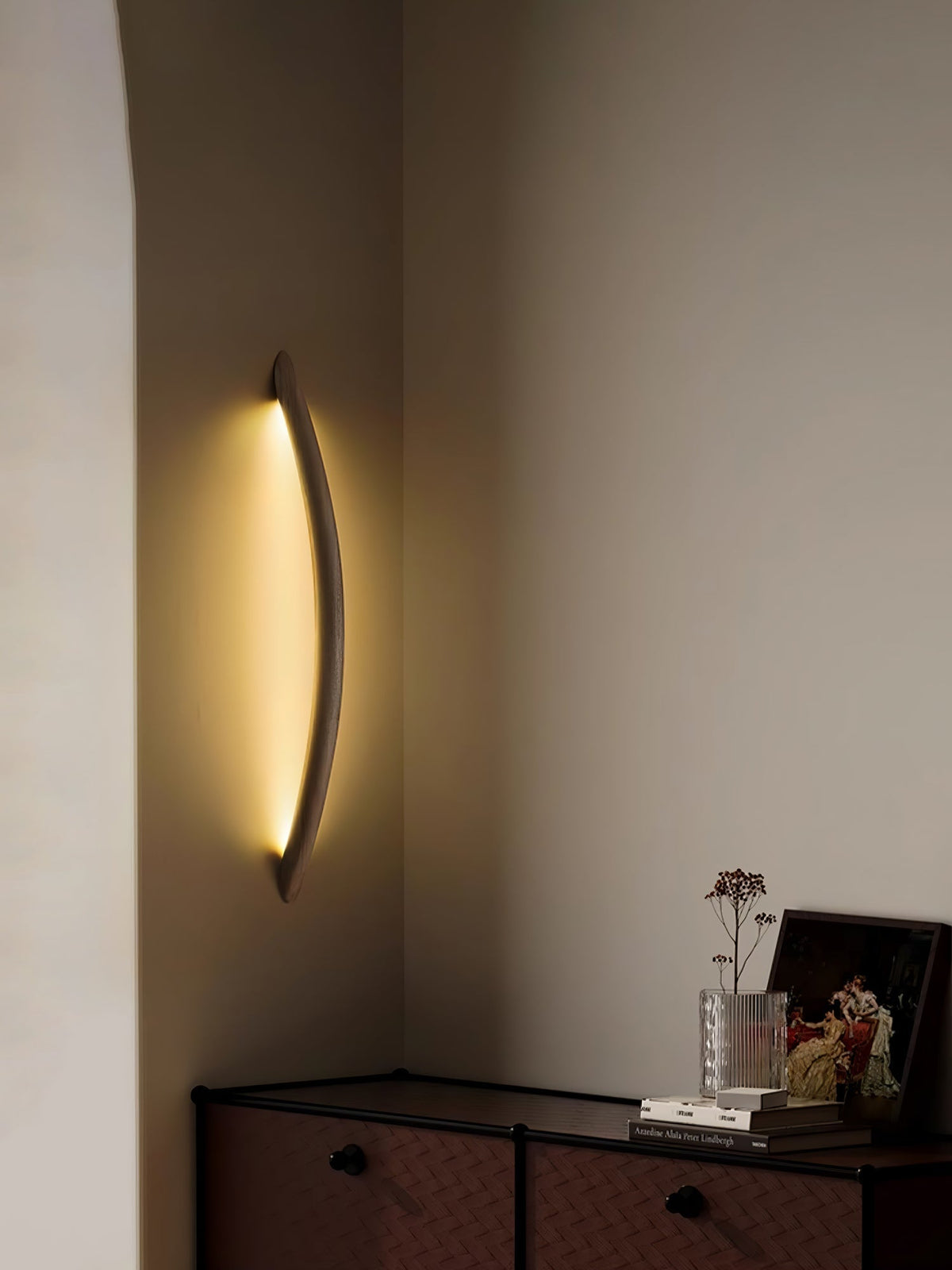 Evvinos Modern Minimalist Linear Wood Wall Light