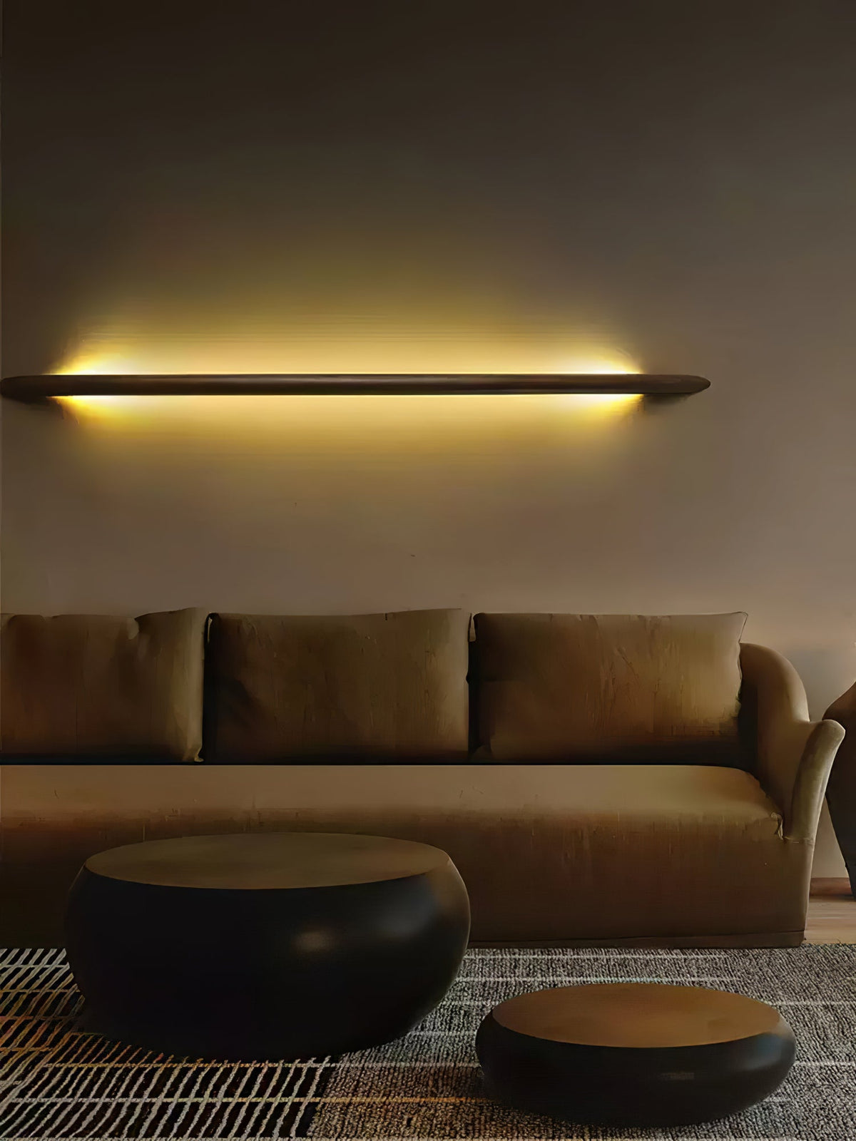 Evvinos Modern Minimalist Linear Wood Wall Light