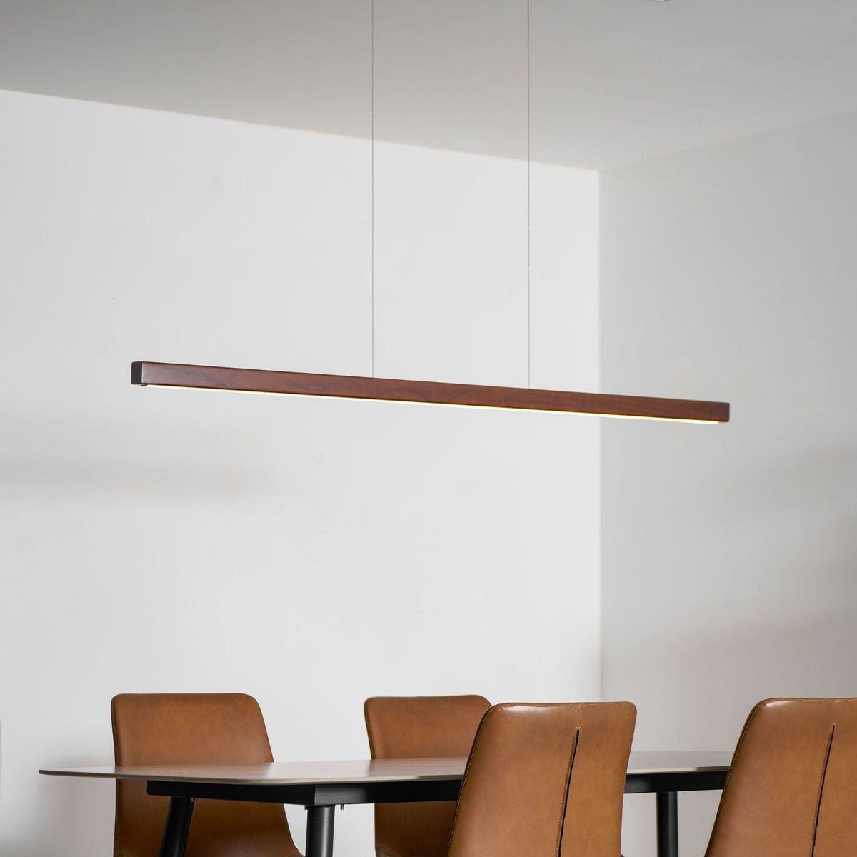 Weda Linear Wooden Pendant Light
