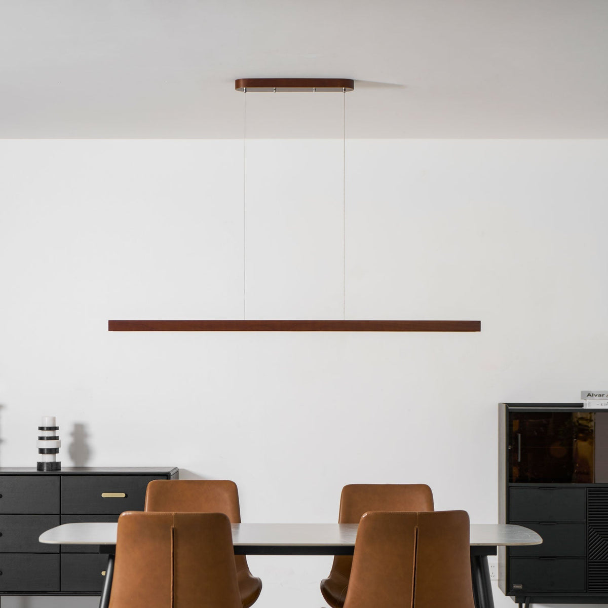 Weda Linear Wooden Pendant Light
