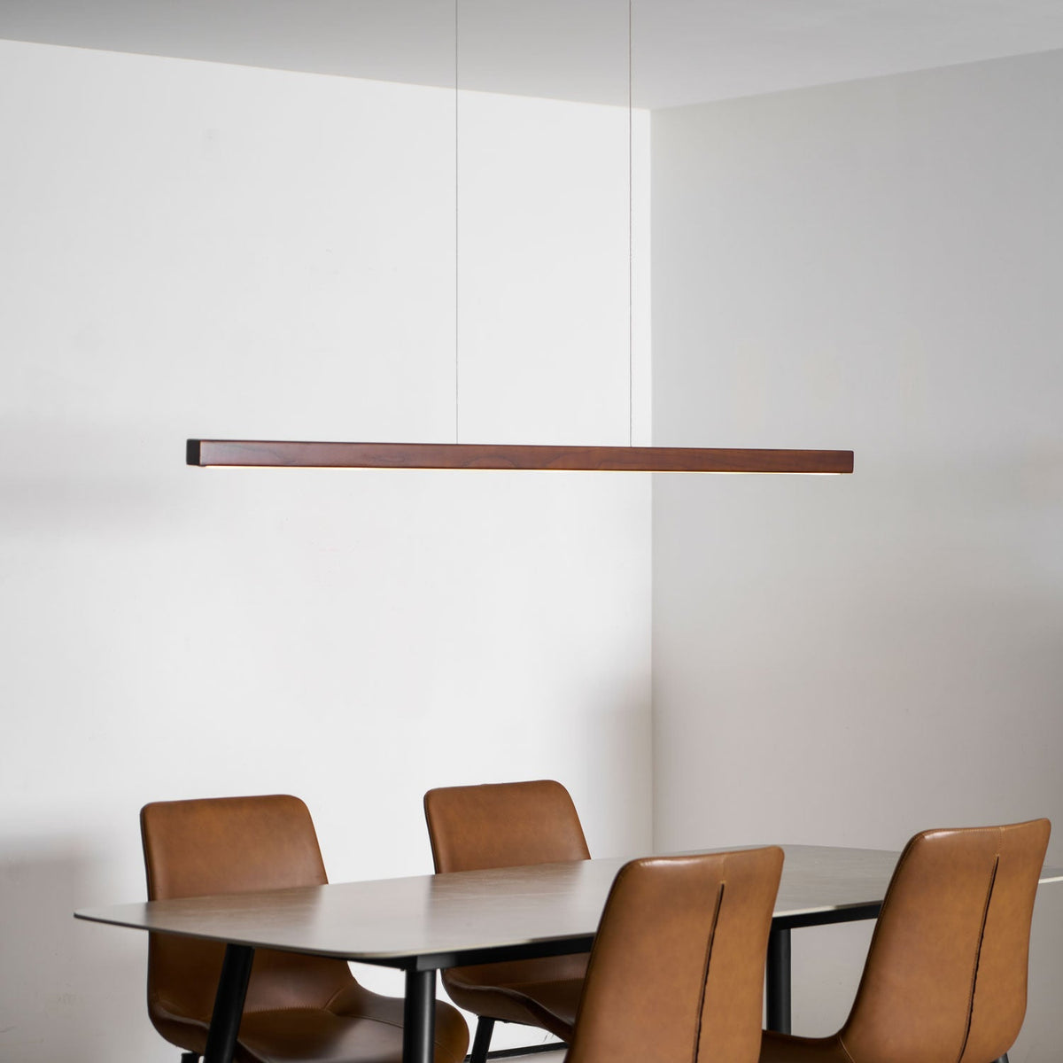 Weda Linear Wooden Pendant Light
