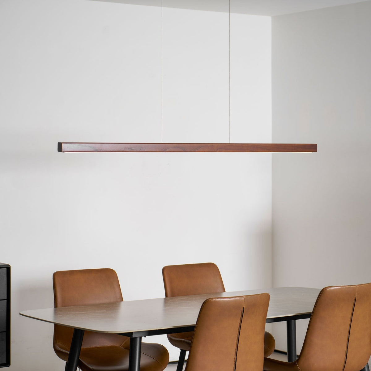 Weda Linear Wooden Pendant Light