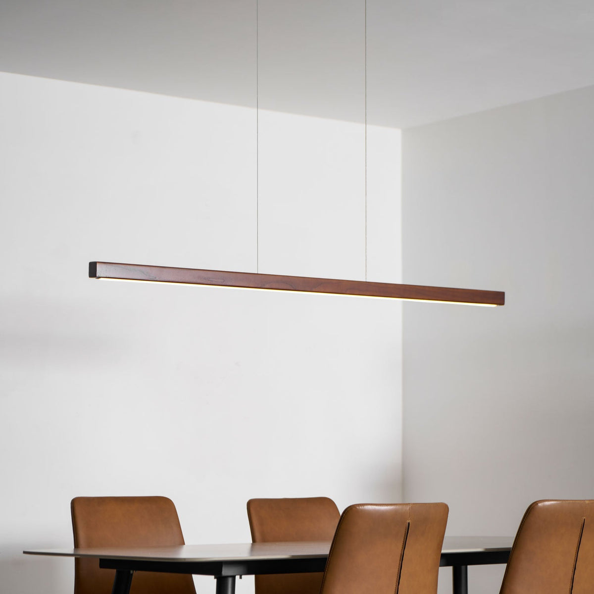Weda Linear Wooden Pendant Light