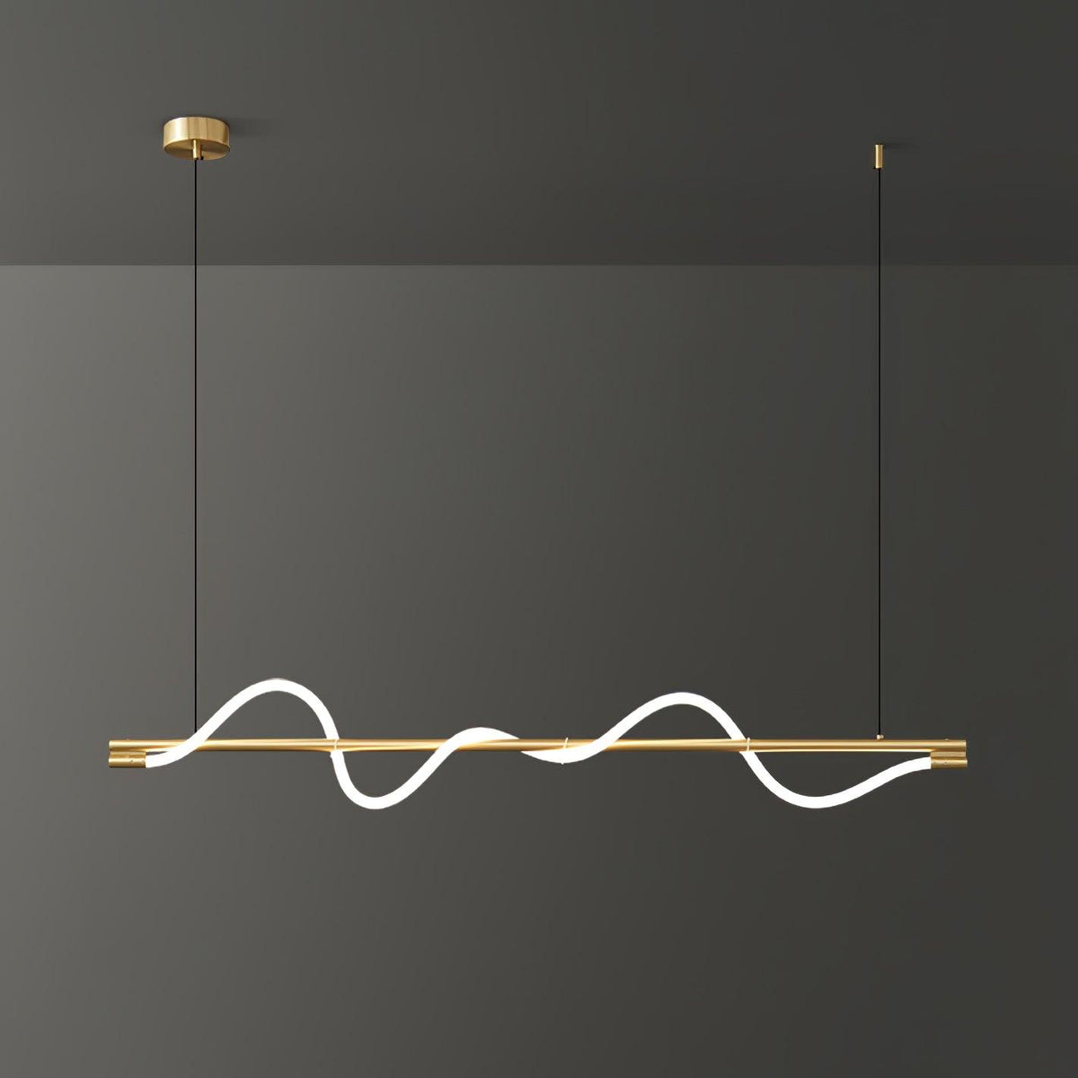 Pulse Minimalist Brass Pendant Lamp