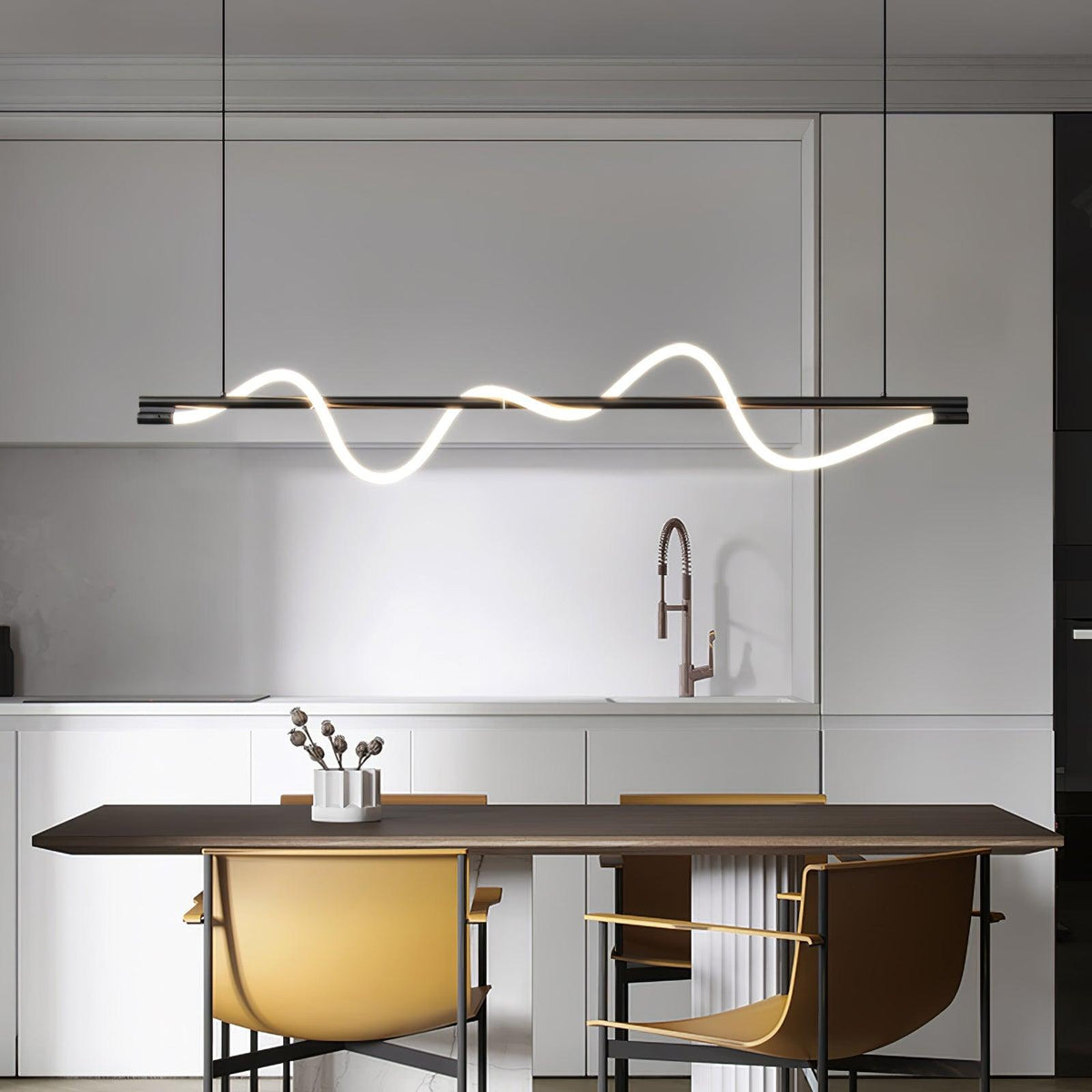 Pulse Minimalist Brass Pendant Lamp