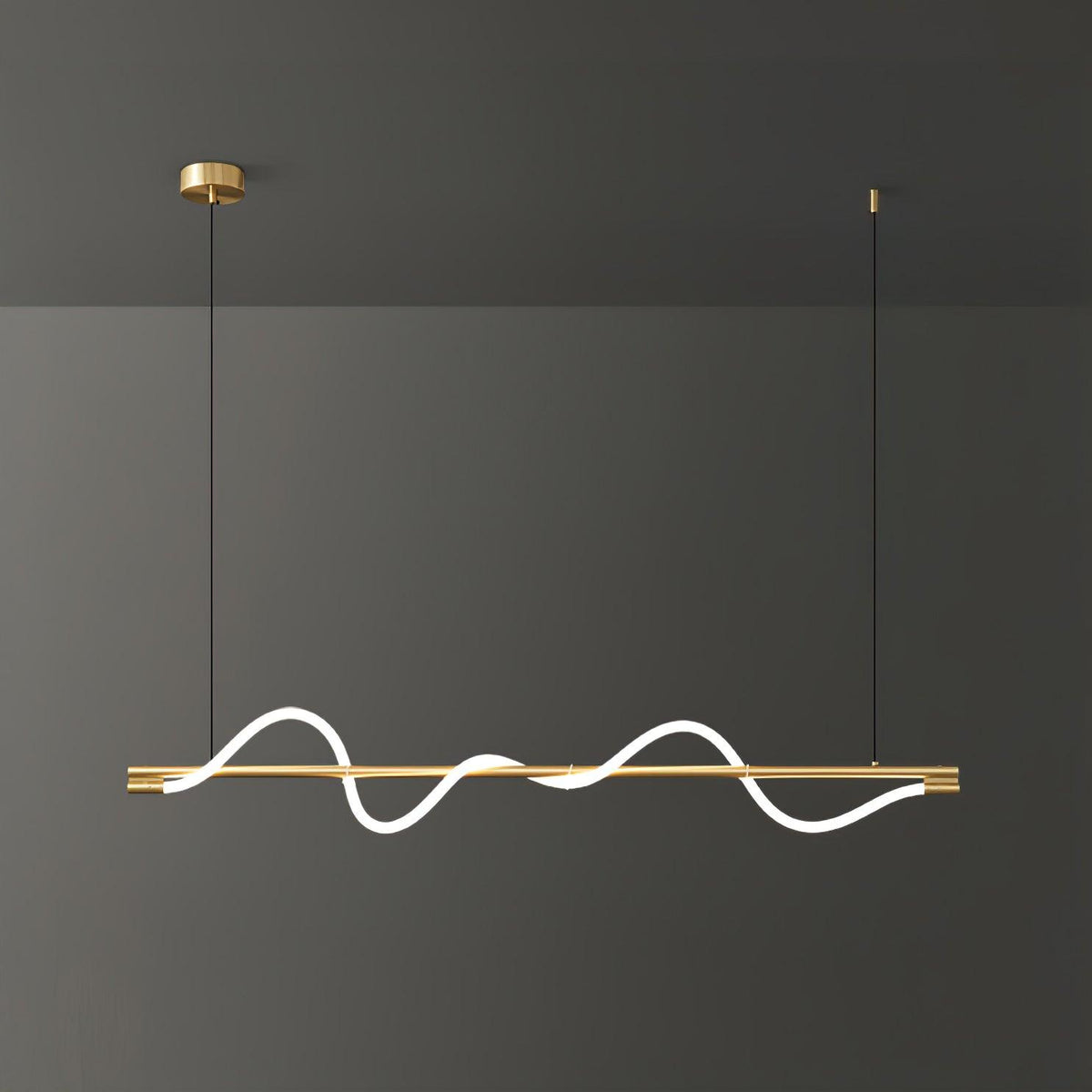 Pulse Minimalist Brass Pendant Lamp