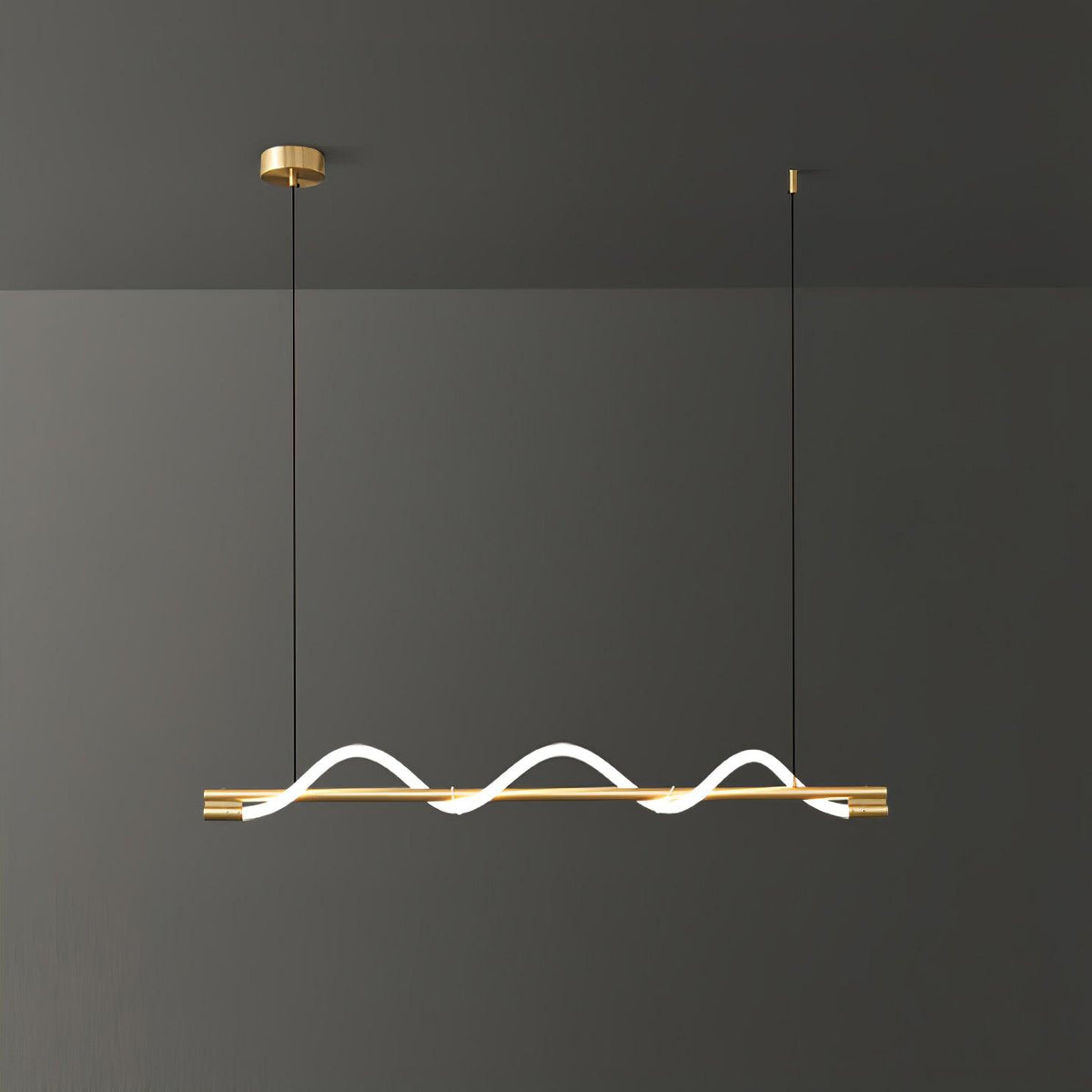 Pulse Minimalist Brass Pendant Lamp