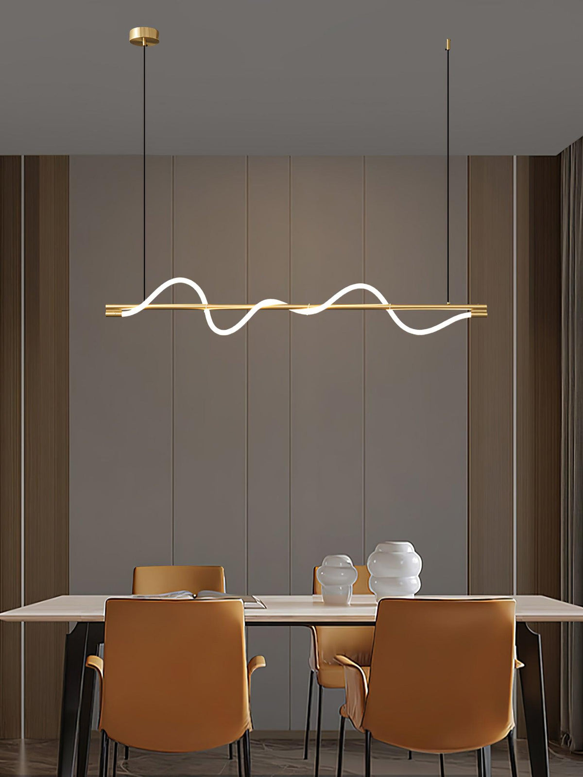 Pulse Minimalist Brass Pendant Lamp