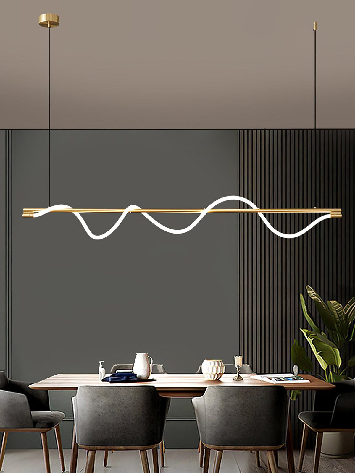 Pulse Minimalist Brass Pendant Lamp