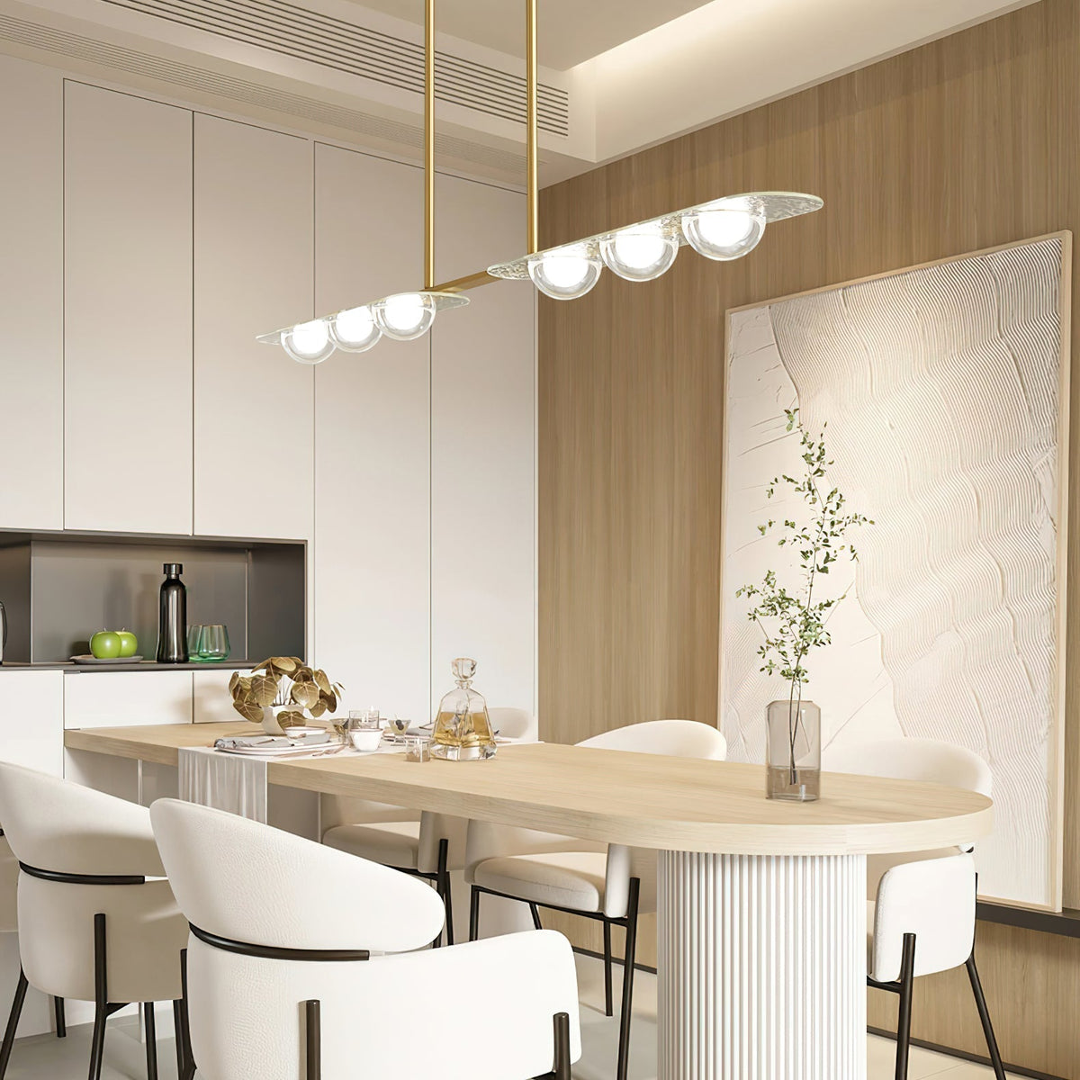 Liorerelle Pendant Lamp Linear Glass Minimalist