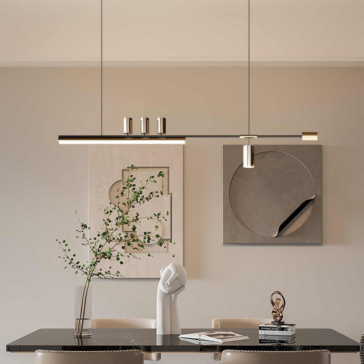 Aulten Modern Minimalist Linear Island Pendant Lamp