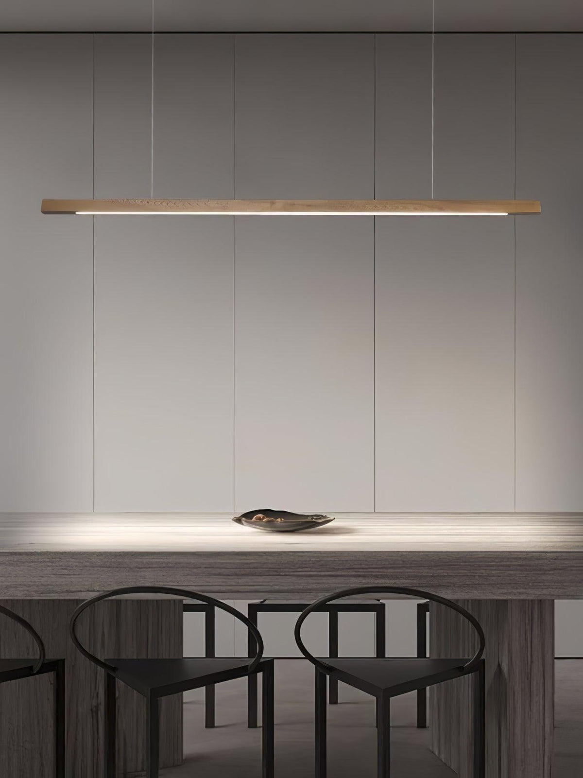 Weda Linear Wooden Pendant Light