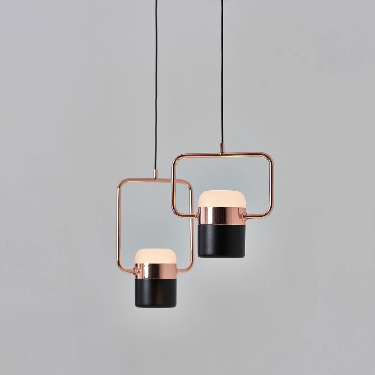 Lirael Pendant Lamp Adjustable Glass with Brass