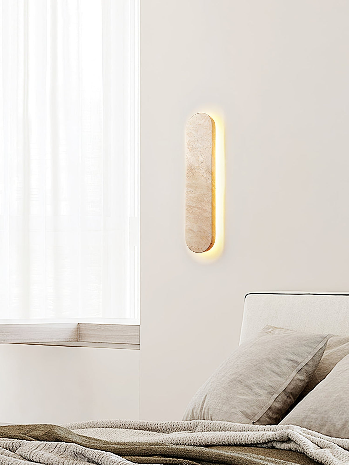 Elraee Travertine Wall Light