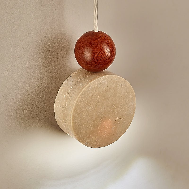 Opal Pendulum Yellow Travertine Pendant Lamp