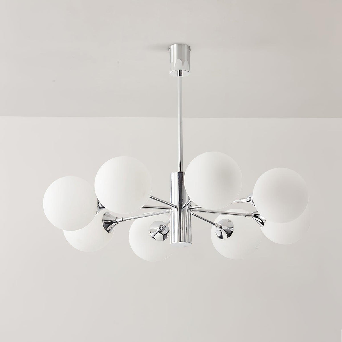 Eirivaria Chandelier Chrome Glass Globe