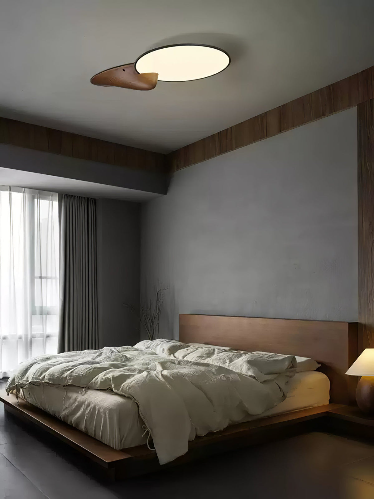 Zovenel Premium Elegance Peak Wood Ceiling Lamp