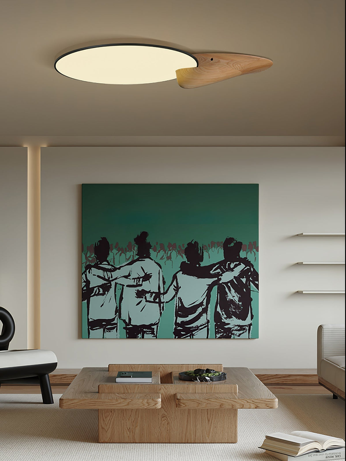Zovenel Premium Elegance Peak Wood Ceiling Lamp