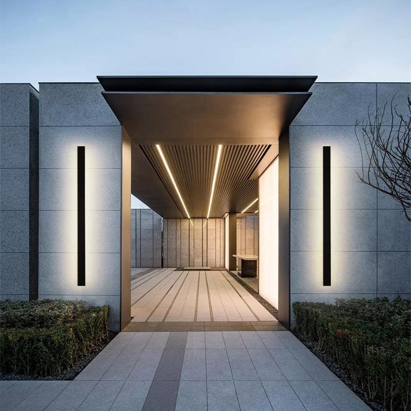 Black Long LED Linear Lights Wall Lights Outdoor LED Lighting - Lamp Outdoor