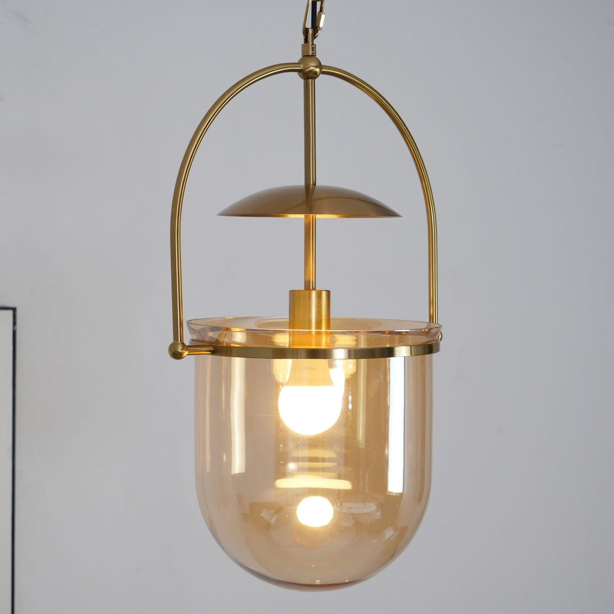 Velanaya Pendant Lamp Glass Brass Vintage for Living Room