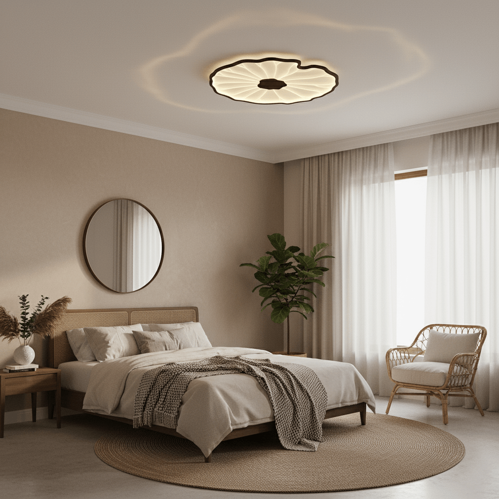 Pagia Lotus Leaf Acrylic Flush Mount Ceiling Light