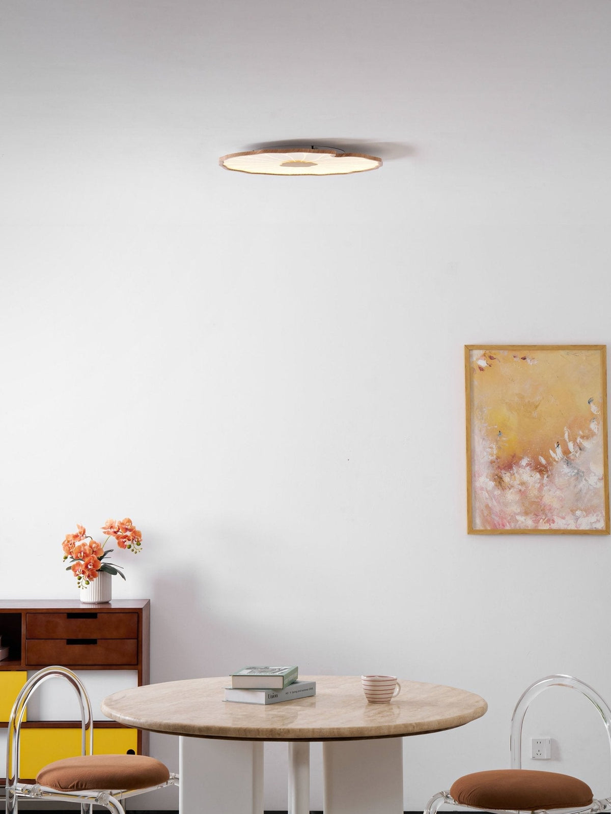 Pagia Lotus Leaf Acrylic Flush Mount Ceiling Light