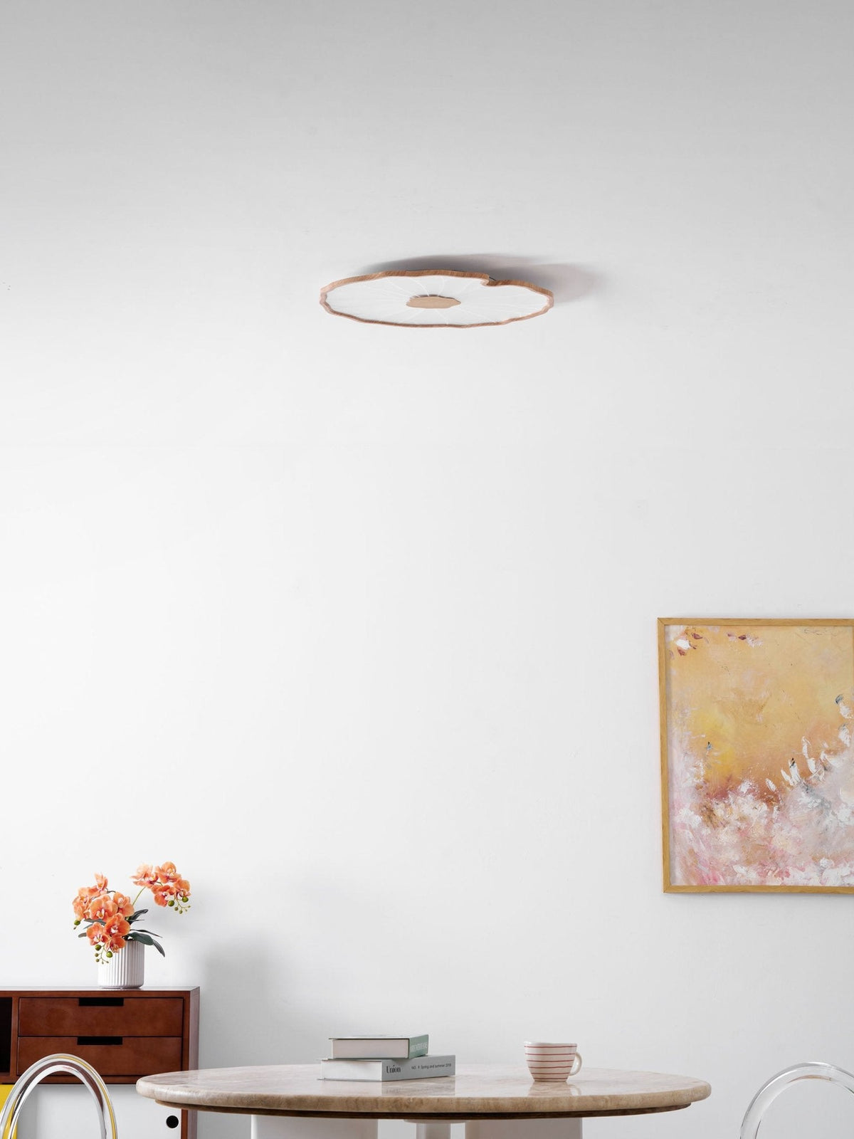 Pagia Lotus Leaf Acrylic Flush Mount Ceiling Light