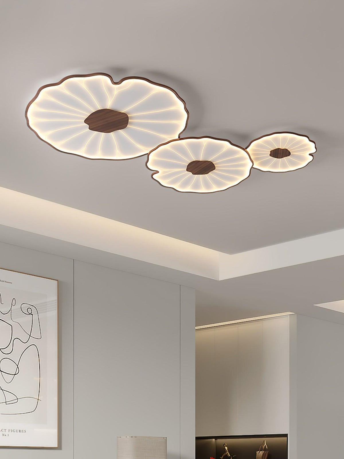 Pagia Lotus Leaf Acrylic Flush Mount Ceiling Light