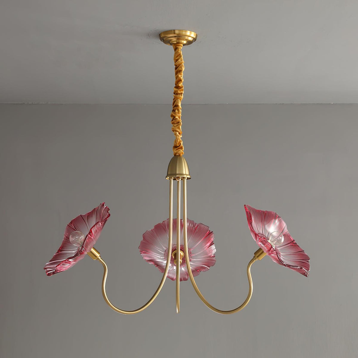 Velorora Chandelier Lotus Leaf Glass