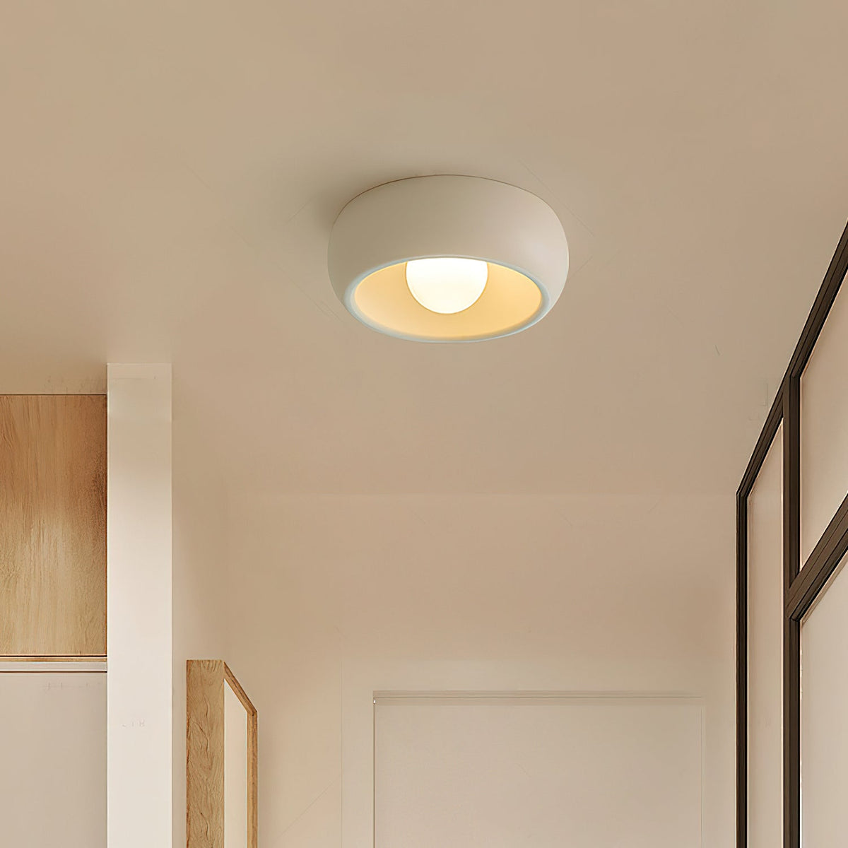 Talemu Modern Minimalist Round Glass Ceiling Light