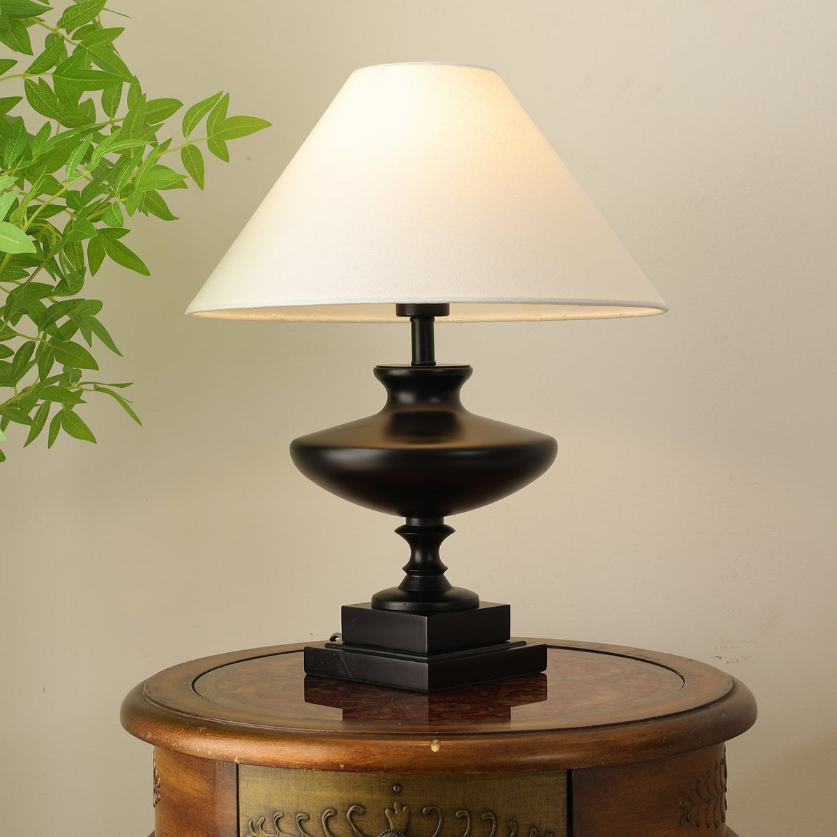 Liorat Wood & Fabric Table Lamp