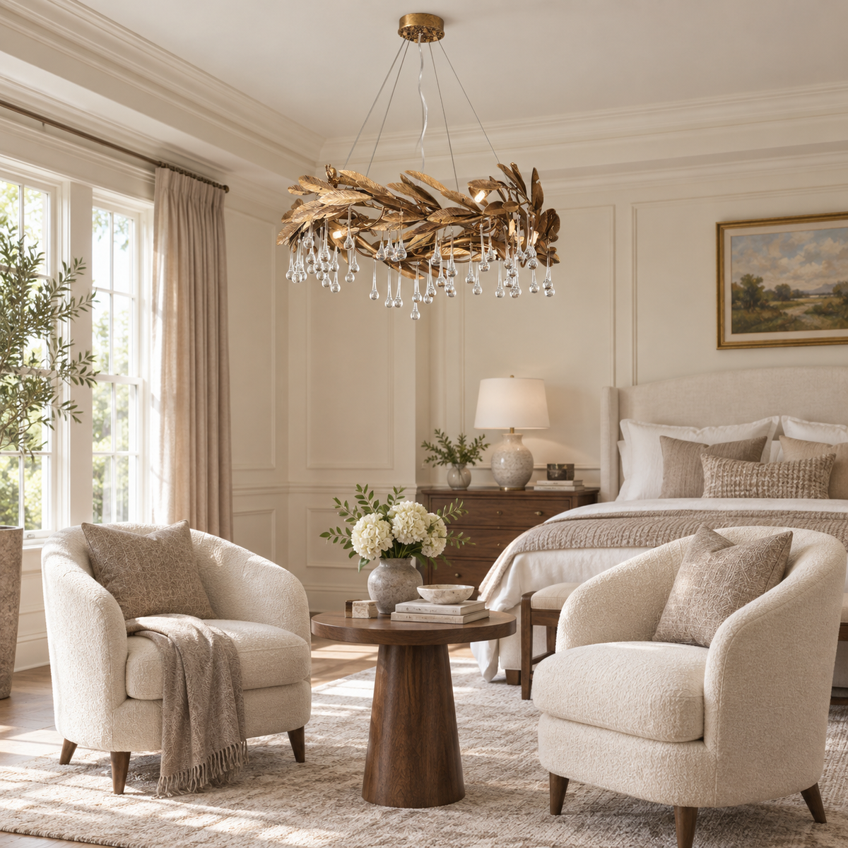 Brackenstone Botanical Raindrop Ring Chandelier