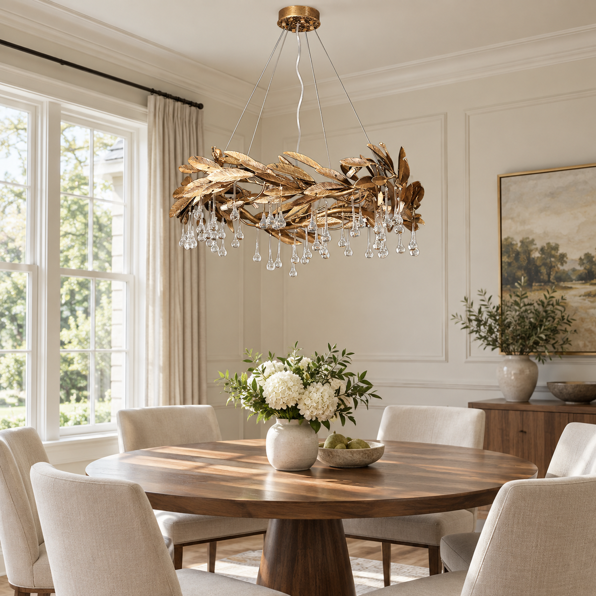 Brackenstone Botanical Raindrop Ring Chandelier