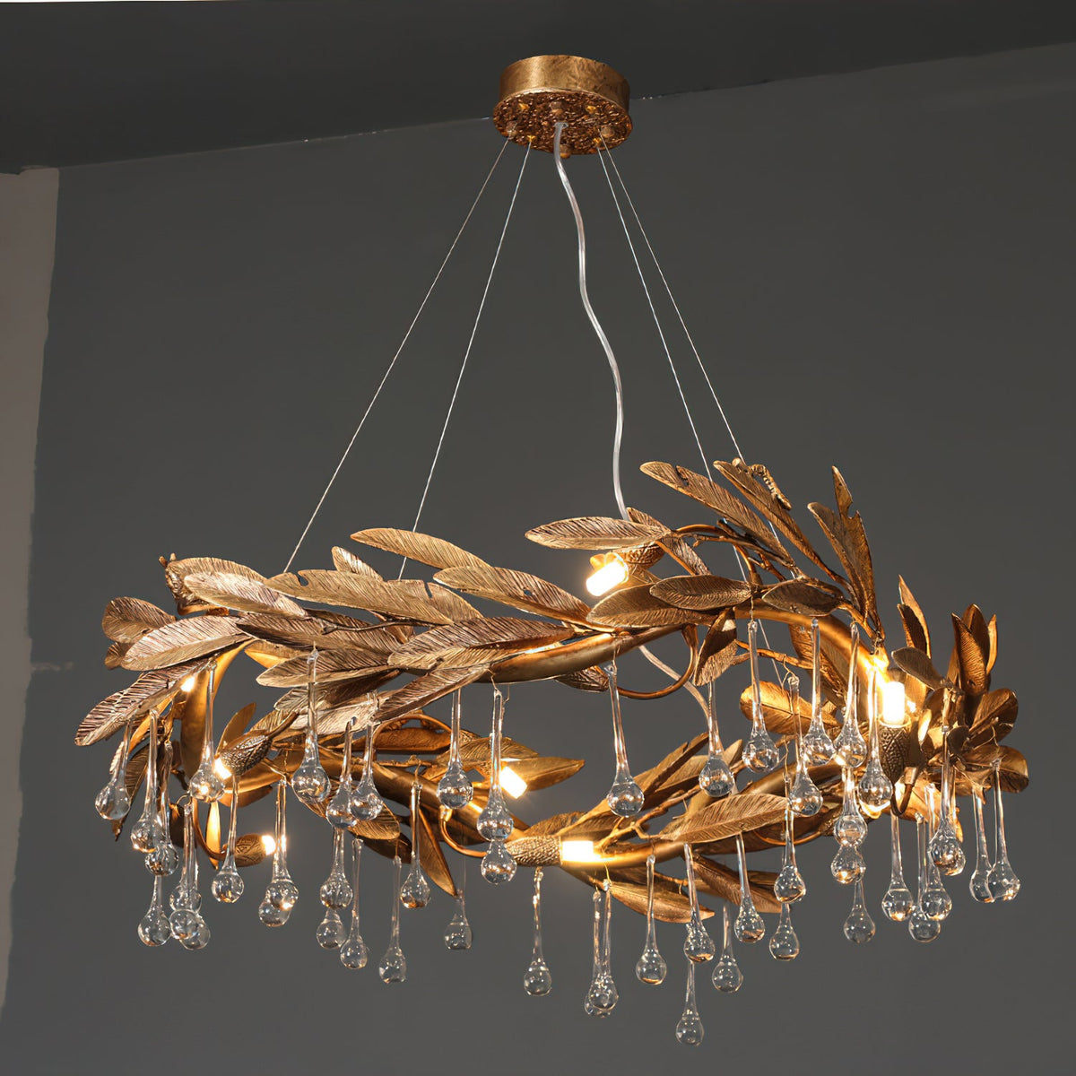 Brackenstone Botanical Raindrop Ring Chandelier