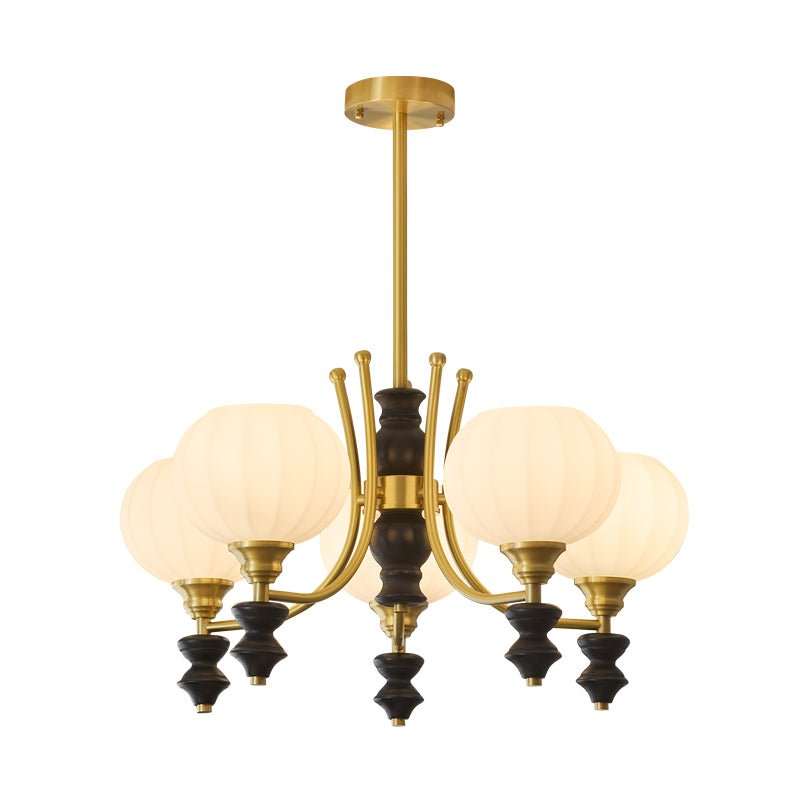 Zavenen Traditional Elegance Vintage Brass Wood Chandelier